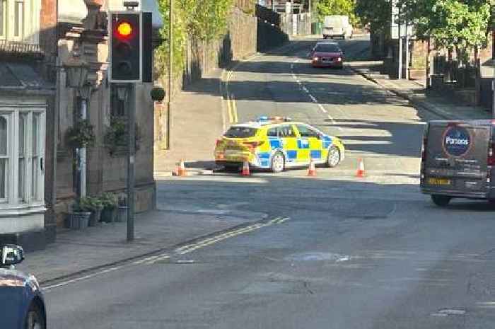 Live updates as police block North Staffordshire road