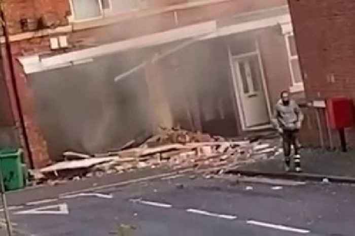 Moment cowboy builder walks away from house he caused to explode