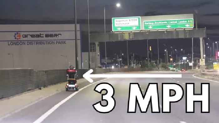 Man on Mobility Scooter Enters Highway, Uses Navigation App Like Everybody Else