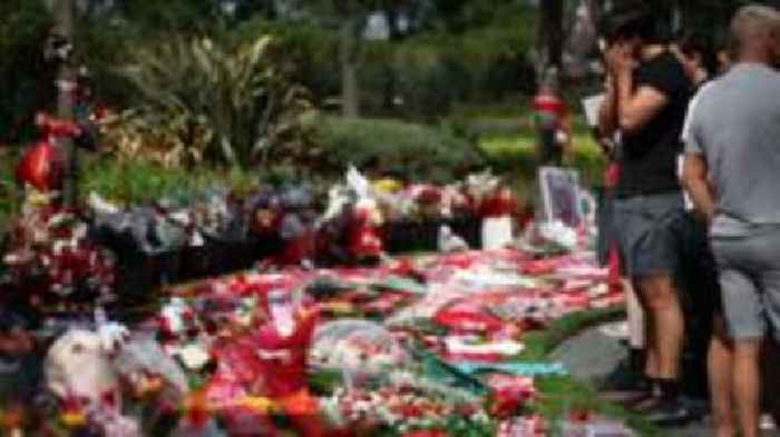Tears as fans mourn Liverpool's Jota at Anfield