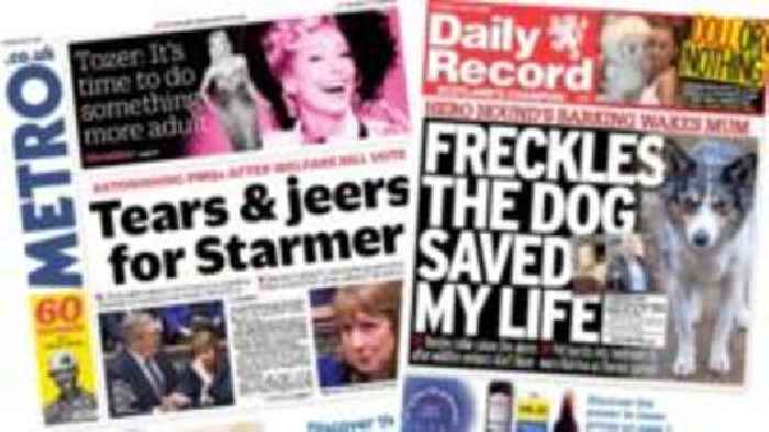 Scotland's papers: Starmer under pressure and 'hero' border collie
