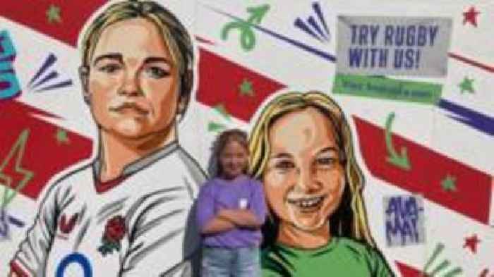 Rugby player, 9, stars in new world cup mural