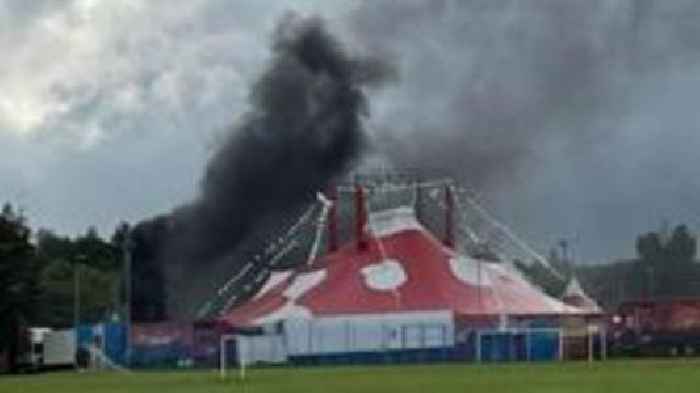Fire crews tackle trailer blaze at Fife circus