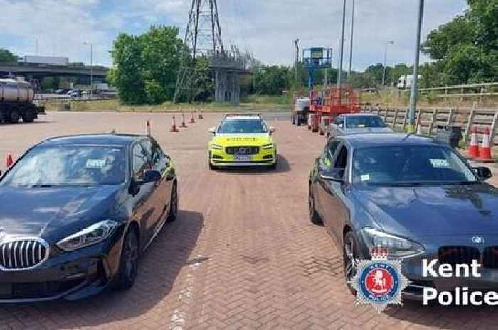 Multiple uninsured cars seized by Kent Police in Dartford