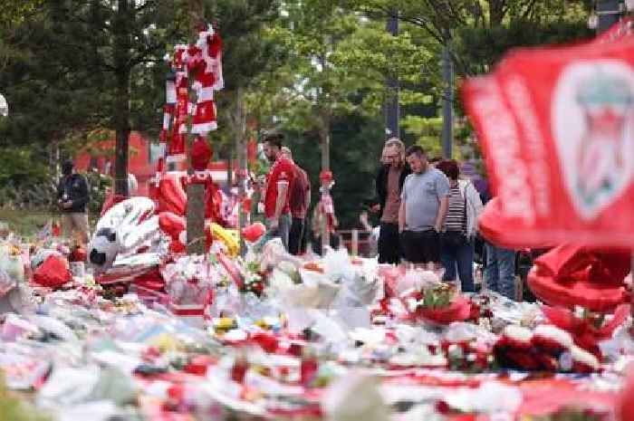 Sea of scarves at Anfield as emotional tributes left for Diogo Jota
