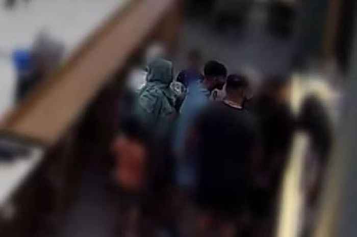 Moment 'man headbutted at Manchester Airport before brawl with police'