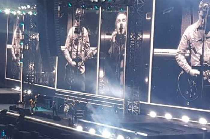 First picture of Oasis on stage as band reunite for Cardiff crowd 16 years after split