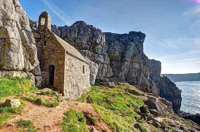 Mystery of the 800-year-old chapel that's hidden in a cliff on the Welsh coast
