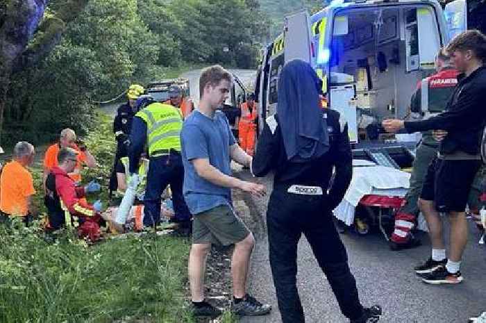 Dad lucky to be alive after car ploughs into tree during 100mph race