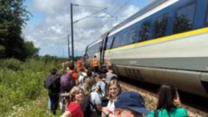 Eurostar train evacuated during eight-hour delay in northern France