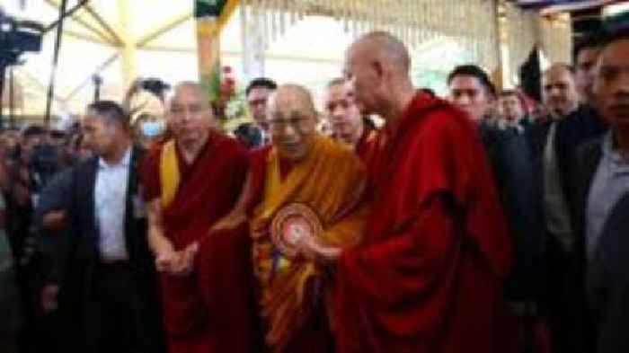 Thousands turn out to mark the Dalai Lama's 90 birthday