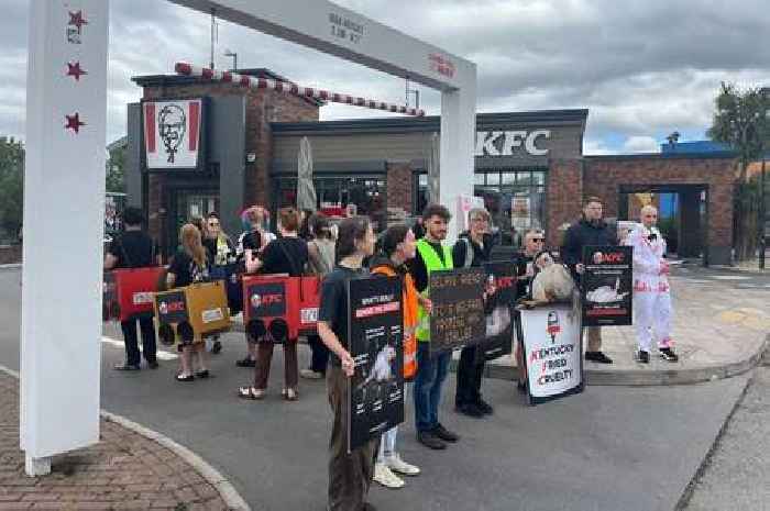 Updates: Animal rights protest blockades South Bristol KFC