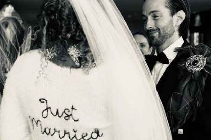 Mel B shares unseen wedding snap as she adds touching detail to outfit for recepion