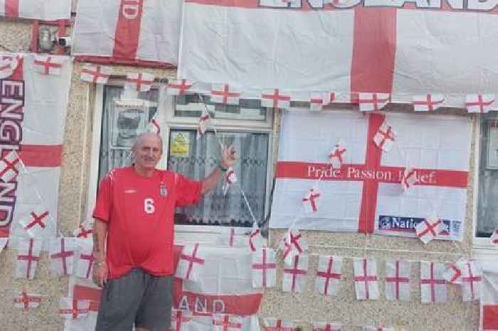 Football mad fans cover Essex house with England flags to support the Lionesses at Women's Euros