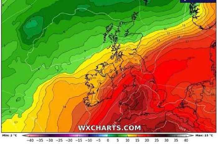 UK braces for 39C heatwave as weather maps turn dark red