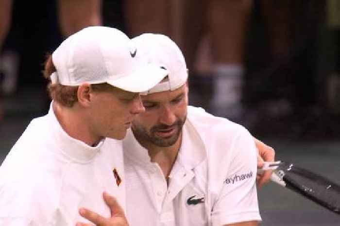 Wimbledon heartbreak as Dimitrov in tears after collapsing to ground while leading Sinner