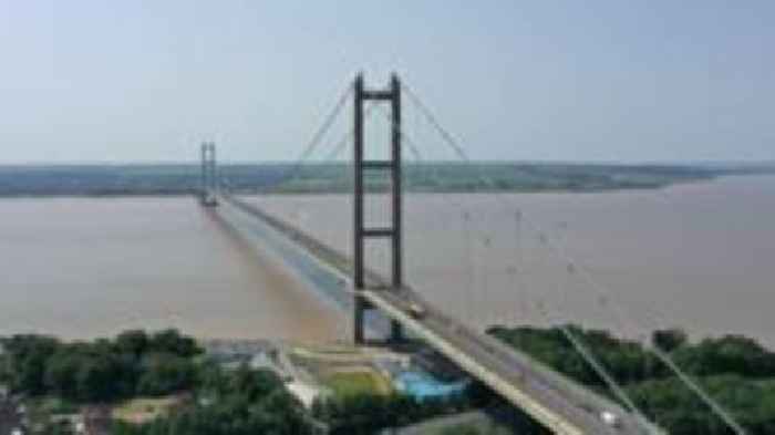 Humber Bridge partially closed following crash