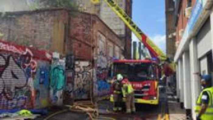Brixton Tube closed by fire in nearby building