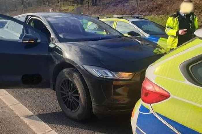 Man charged after 'out of control' £80k electric Jaguar boxed in by police