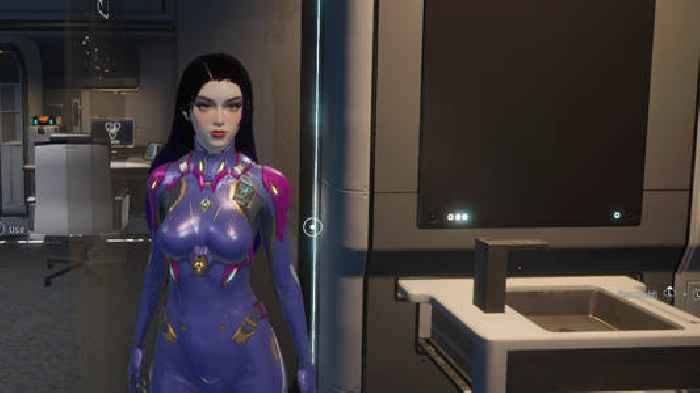 Mecha Break’s futuristic details extend deep into the bathroom