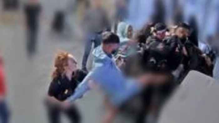 Manchester Airport PC 'professional' during brawl