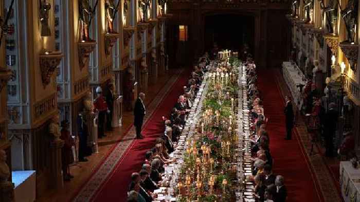 In pictures: The King's state banquet for France's Macron