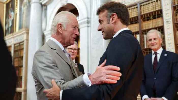 King to warn of 'complex threats' facing UK and France - as Macron begins his first state visit