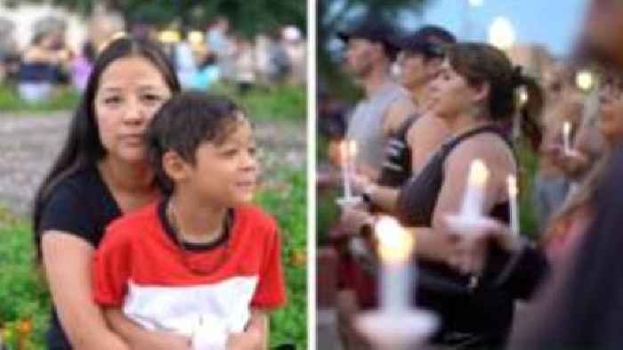 Watch: 'This is a tragedy' - Texans pay respects to flood victims