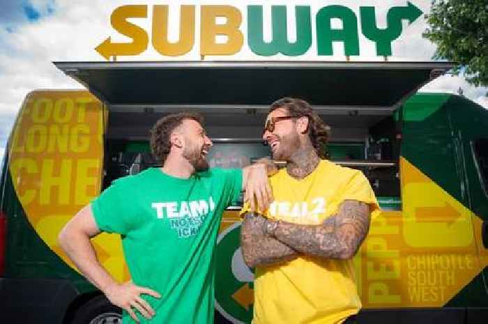Best pals Sam Thompson and Pete Wicks battle it out in Subway sarnie showdown