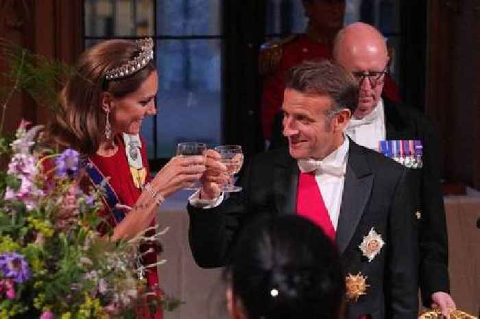 Kate Middleton dazzles winking president as stars join state banquet