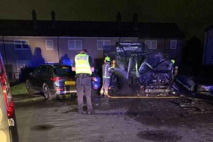 Van torched in Clydebank as blaze spreads to parked cars in early hours attack