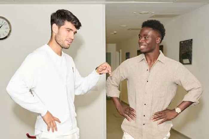 Bukayo Saka sends brilliant message to Carlos Alcaraz as Arsenal stars spotted at Wimbledon