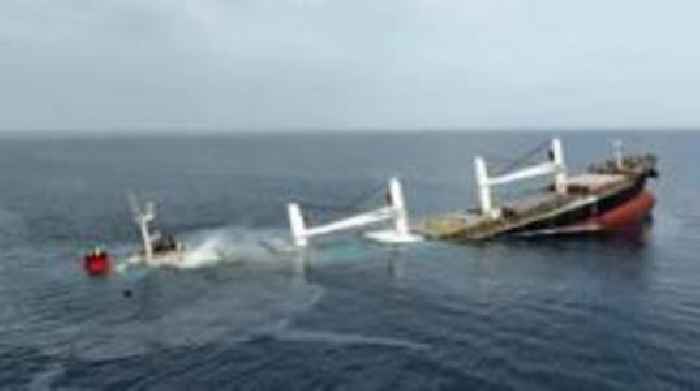Search for survivors after Houthis sink second Red Sea cargo ship in a week