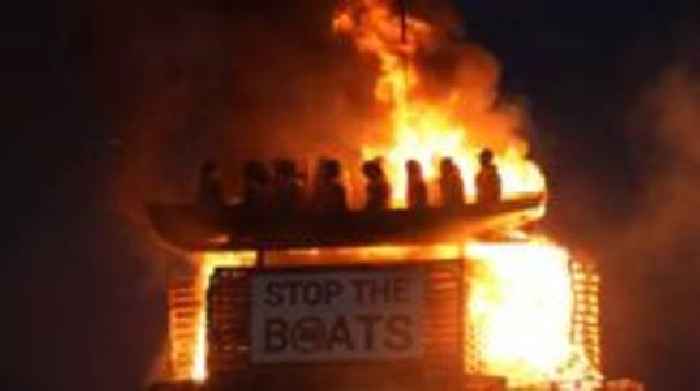 'Effigy' bonfire being investigated as hate incident is lit