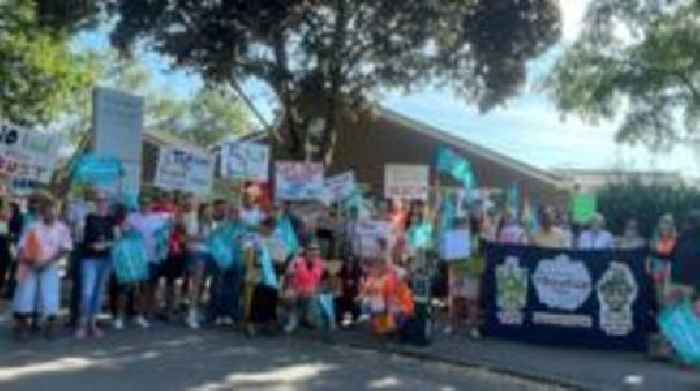 Teachers strike over pay cuts and workload