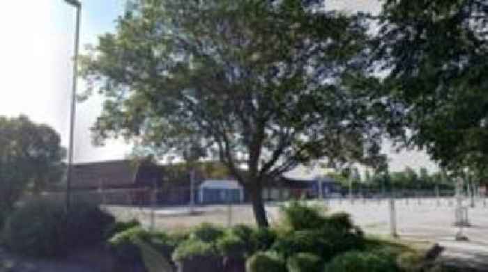 Fire spreads from caravan to old supermarket