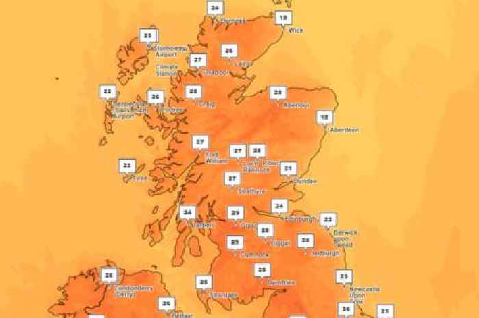 Exact spot Scotland will hit 30C as record-breaking temperatures predicted
