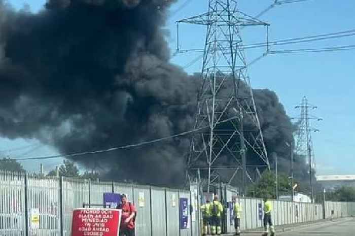 Live updates as huge fire erupts in Newport