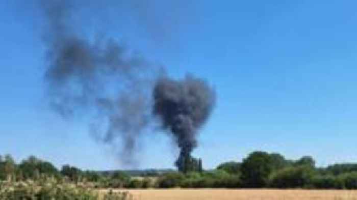 Artificial grass fire catches alight in heatwave