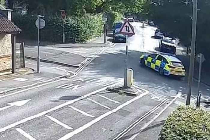Police car on emergency call blocked by East Bristol Liveable Neighbourhood planters