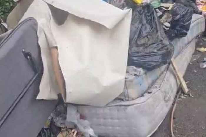 'How could anyone do this' - hundreds of Birmingham school kids forced to walk past huge rubbish pile
