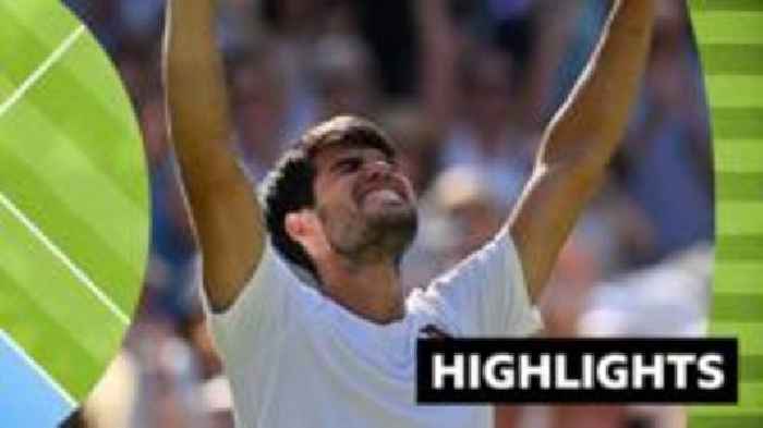 Alcaraz into Wimbledon final with thrilling win over Fritz - highlights