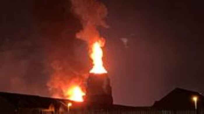 Bonfire lit despite concerns about asbestos