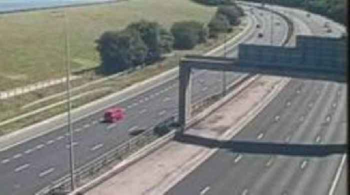 Partial M60 closure as air ambulance attend crash