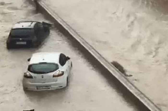 Spain hit by storm and hail warning as cars underwater after torrential rain