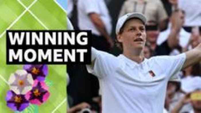 Moment: Sinner beats Alcaraz to win first Wimbledon title