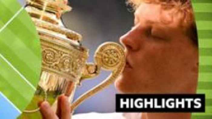 Sinner storms to first Wimbledon title against Alcaraz - highlights