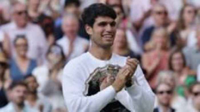Why 'happy' Alcaraz still smiled after Wimbledon loss