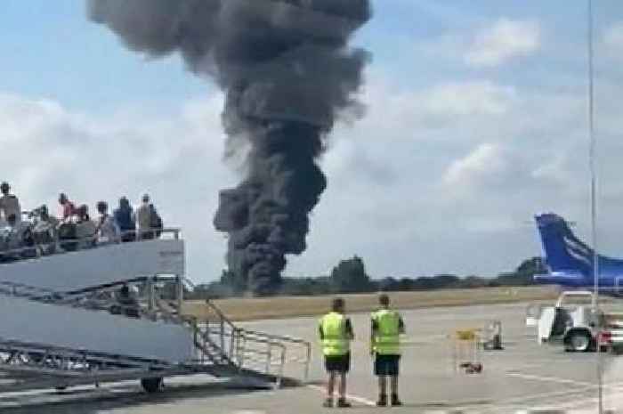 Plane crashes at Southend Airport as massive fireball seen after takeoff