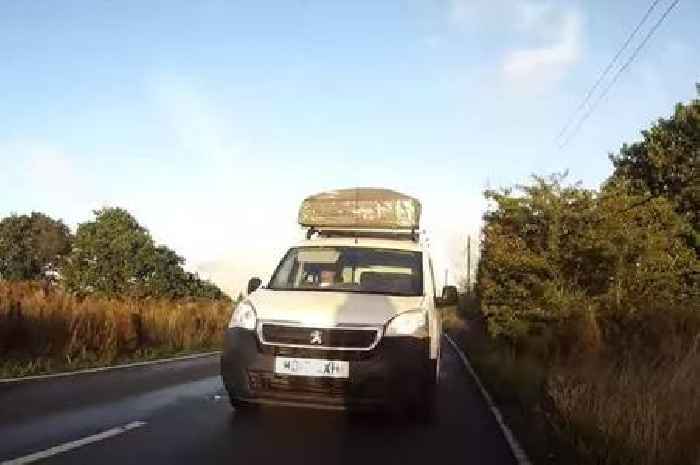 Footage shows moment Welsh cyclist is hit by van driver